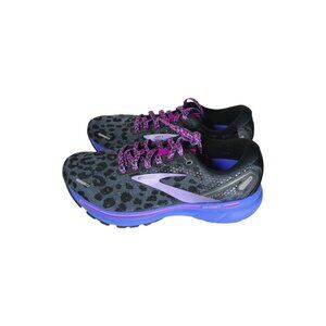 Brooks Ghost 14 Cheetah Run Wild Black and Purple 8.5 Clean!!!